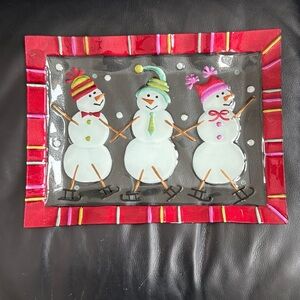 Handmade Sullivans 17x13” Christmas holiday platter